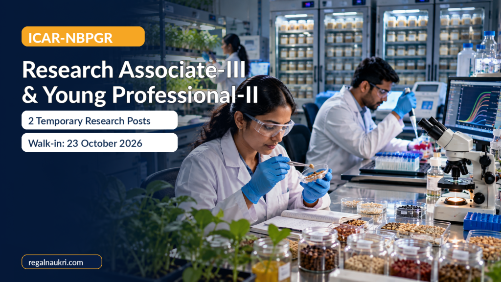 ICAR-NBPGR Recruitment 2026 – 2 Research Posts