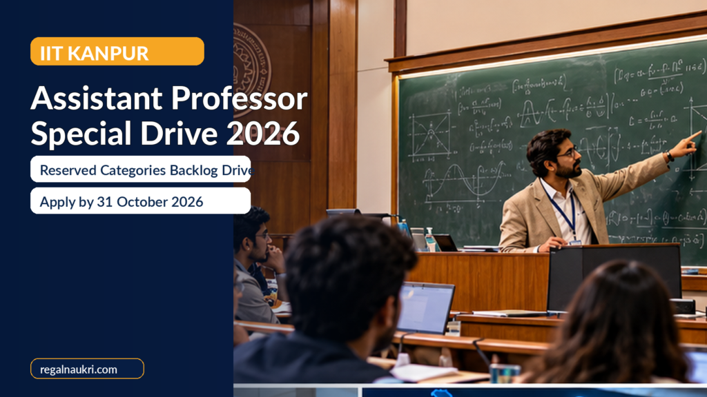 IIT Kanpur Assistant Professor Special Recruitment Drive 2026