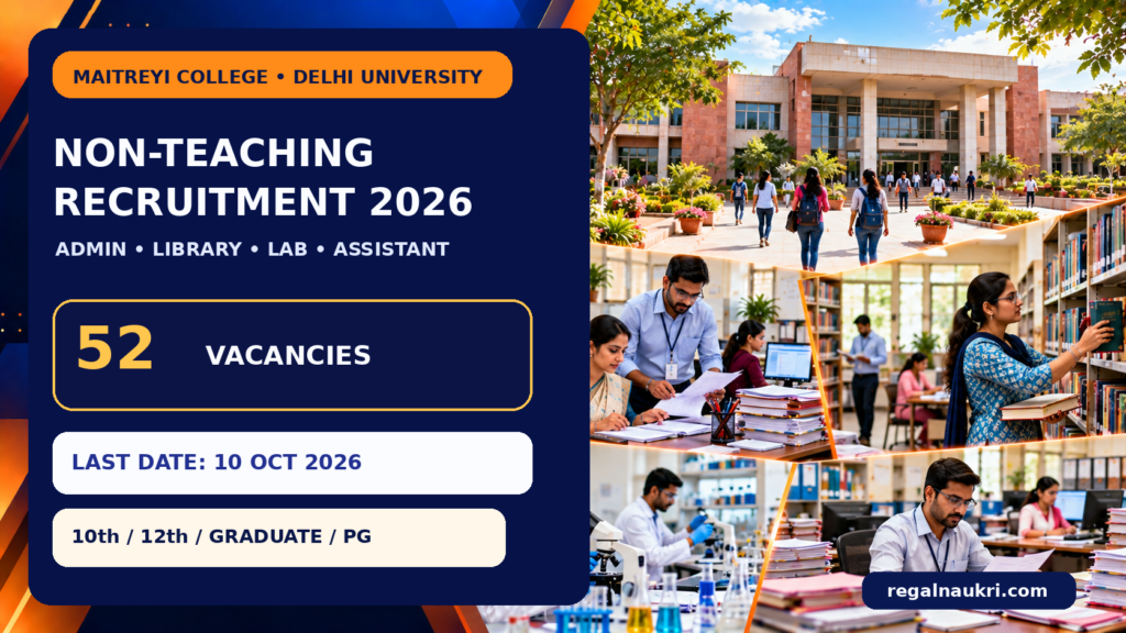Maitreyi College Non-Teaching Recruitment 2026 for 52 vacancies