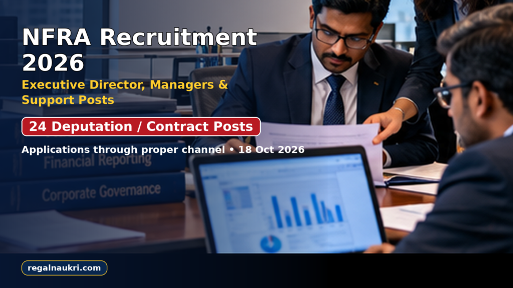 NFRA Recruitment 2026 for 24 Executive Director Manager and support vacancies