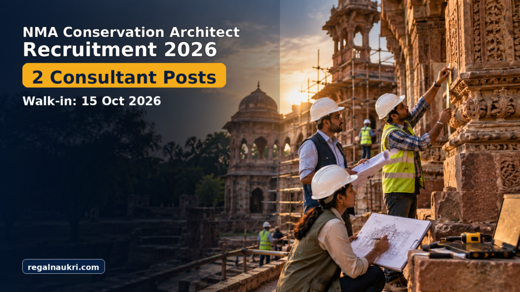 NMA Conservation Architect Recruitment 2026 for 2 consultant posts at a historic monument conservation site