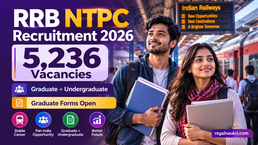 RRB NTPC Recruitment 2026 for 5,236 Graduate and Undergraduate vacancies