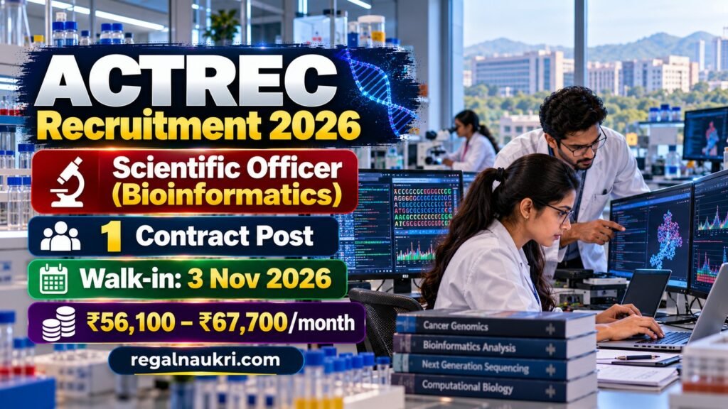 ACTREC Scientific Officer Bioinformatics Recruitment 2026