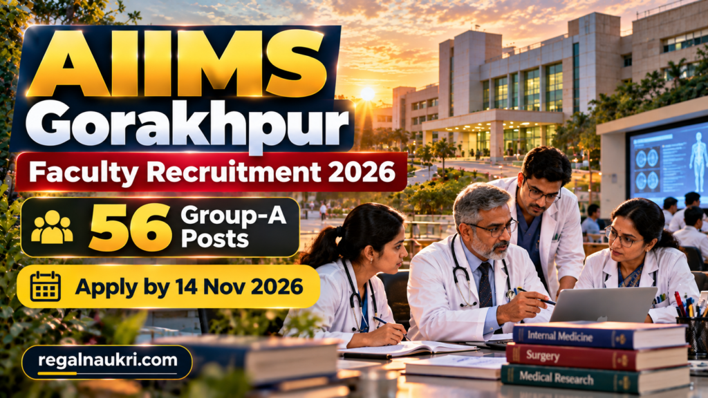 AIIMS Gorakhpur Faculty Recruitment 2026 for 56 Group-A posts