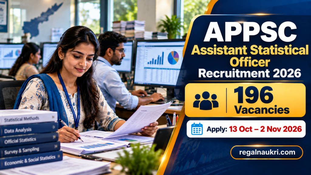 APPSC Assistant Statistical Officer Recruitment 2026 for 196 Vacancies