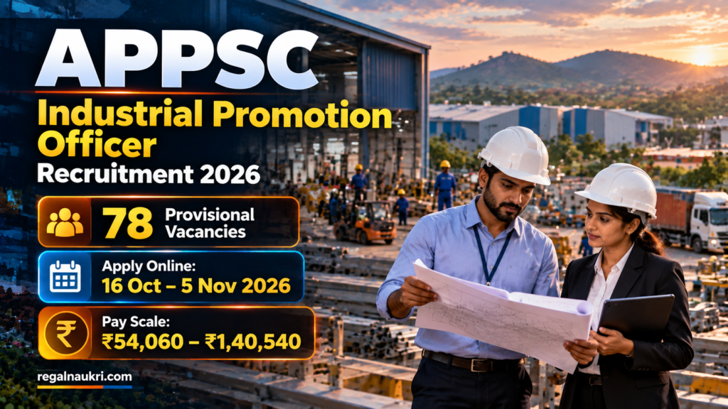 APPSC Industrial Promotion Officer Recruitment 2026 for 78 provisional vacancies