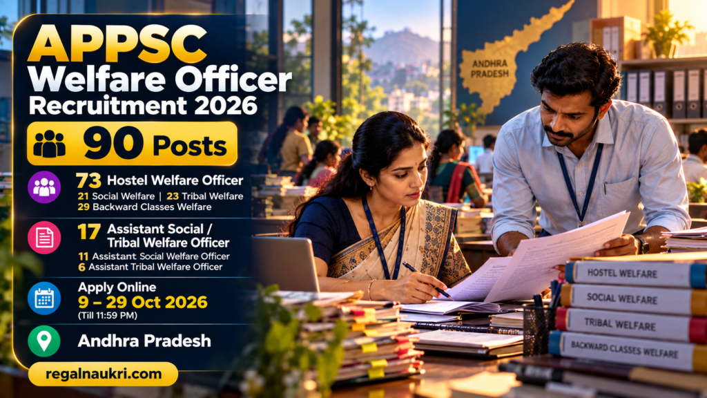 APPSC Welfare Officer Recruitment 2026 for 90 Hostel Social and Tribal Welfare Officer posts