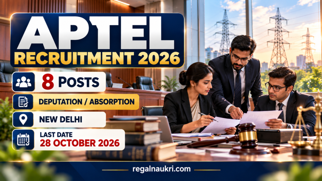 APTEL Recruitment 2026 for 8 deputation and absorption posts in New Delhi
