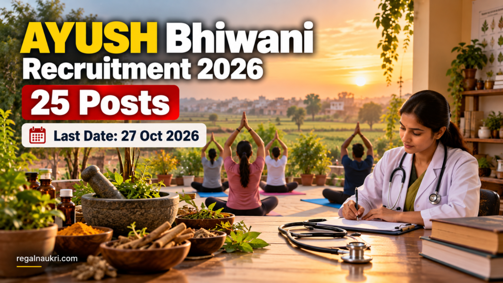 AYUSH Bhiwani Recruitment 2026 for 25 contractual posts