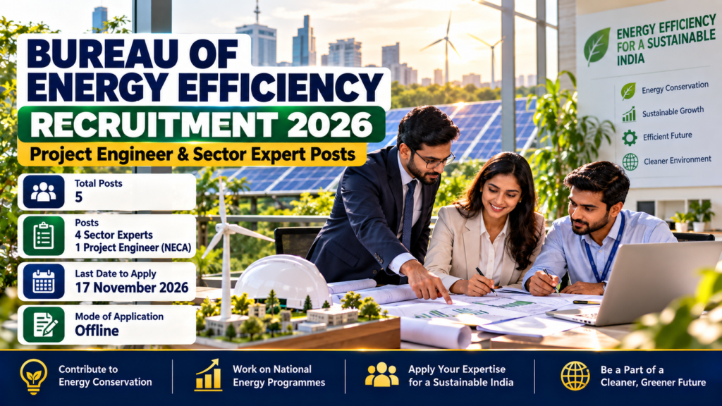 BEE Recruitment 2026 for 5 Sector Expert and Project Engineer posts