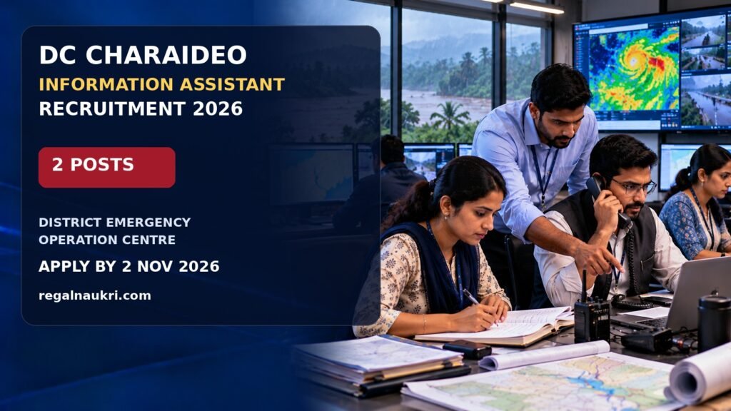 DC Charaideo Information Assistant Recruitment 2026 for 2 DEOC posts
