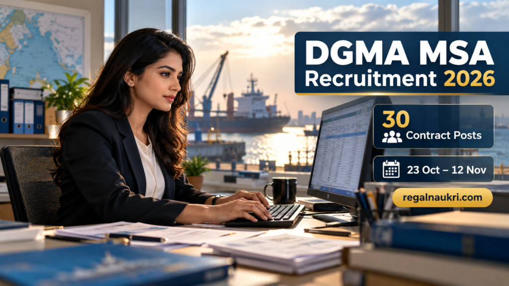 DGMA MSA Recruitment 2026 for 30 Management Support Associate contract posts in Mumbai