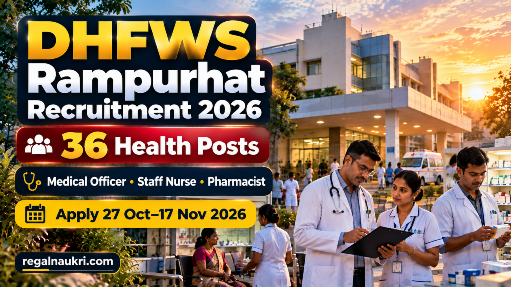 DHFWS Rampurhat Recruitment 2026 for 36 health posts