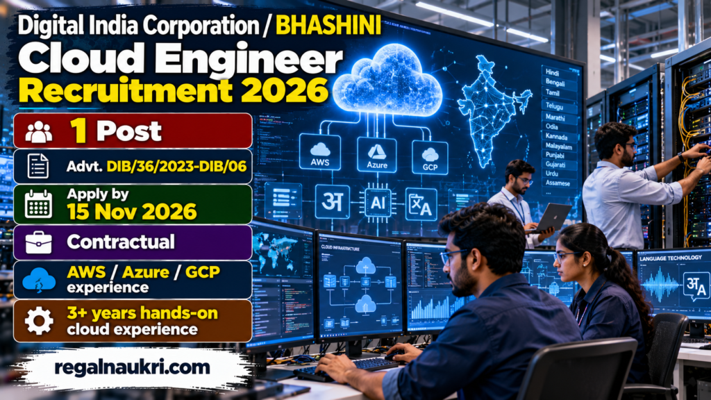 Digital India Corporation BHASHINI Cloud Engineer Recruitment 2026