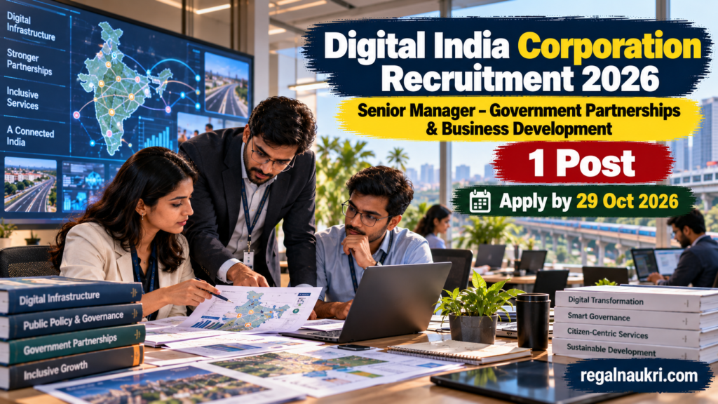 Digital India Corporation Senior Manager Recruitment 2026 for Government Partnerships and Business Development
