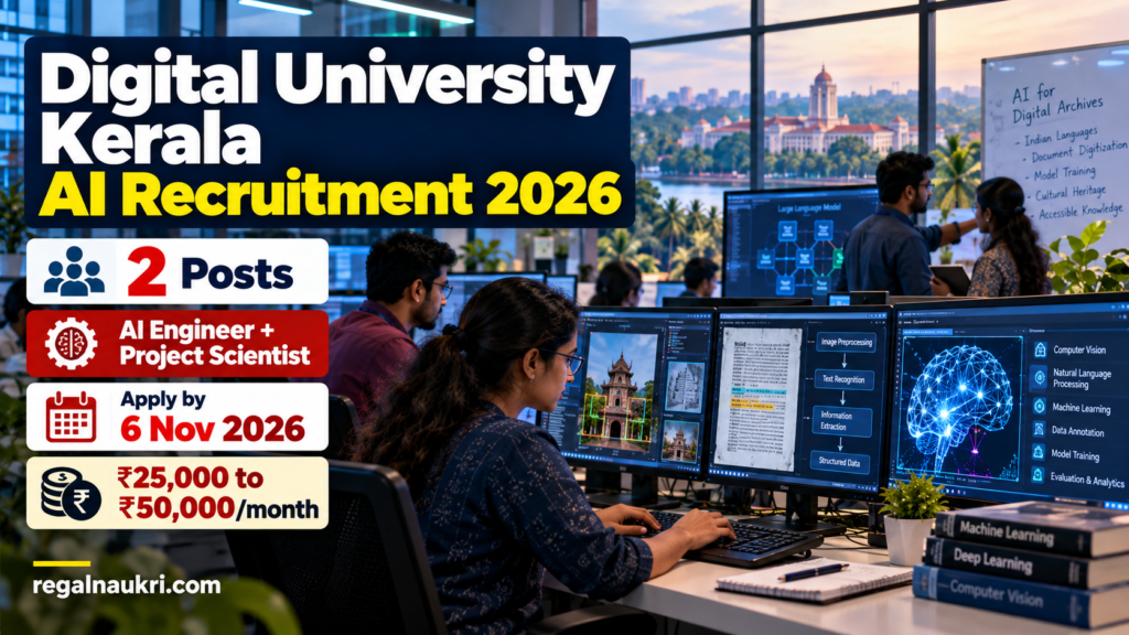 Digital University Kerala AI Recruitment 2026 for 2 posts