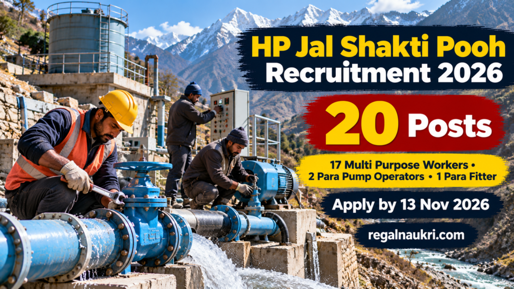 HP Jal Shakti Pooh Recruitment 2026 for 20 posts