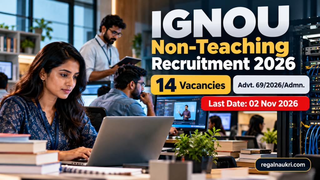IGNOU Non Teaching Recruitment 2026 for 14 Assistant Director Technical Manager and Technical Assistant Vacancies