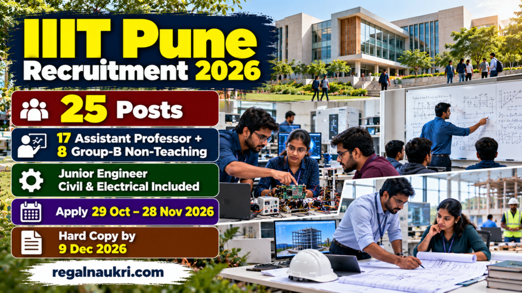 IIIT Pune Recruitment 2026 for 25 teaching and non-teaching posts