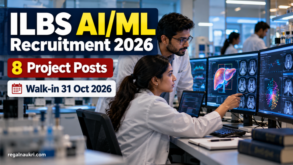 ILBS AI ML Recruitment 2026 for 8 project posts