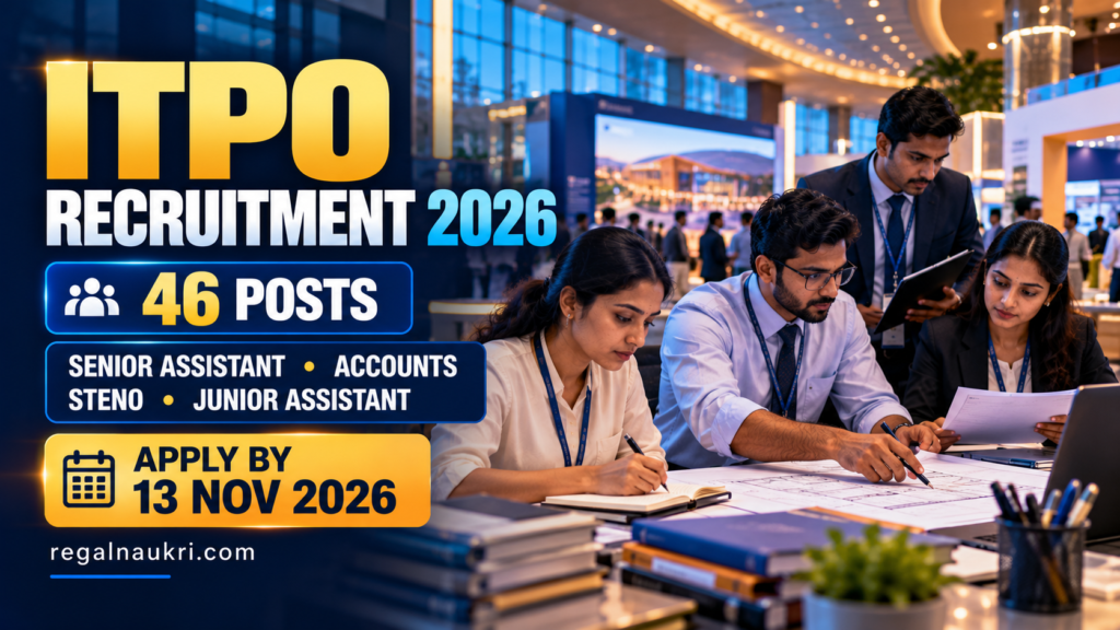 ITPO Group C Recruitment 2026 for 46 Senior Assistant, Accounts, Stenographer and Junior Assistant posts