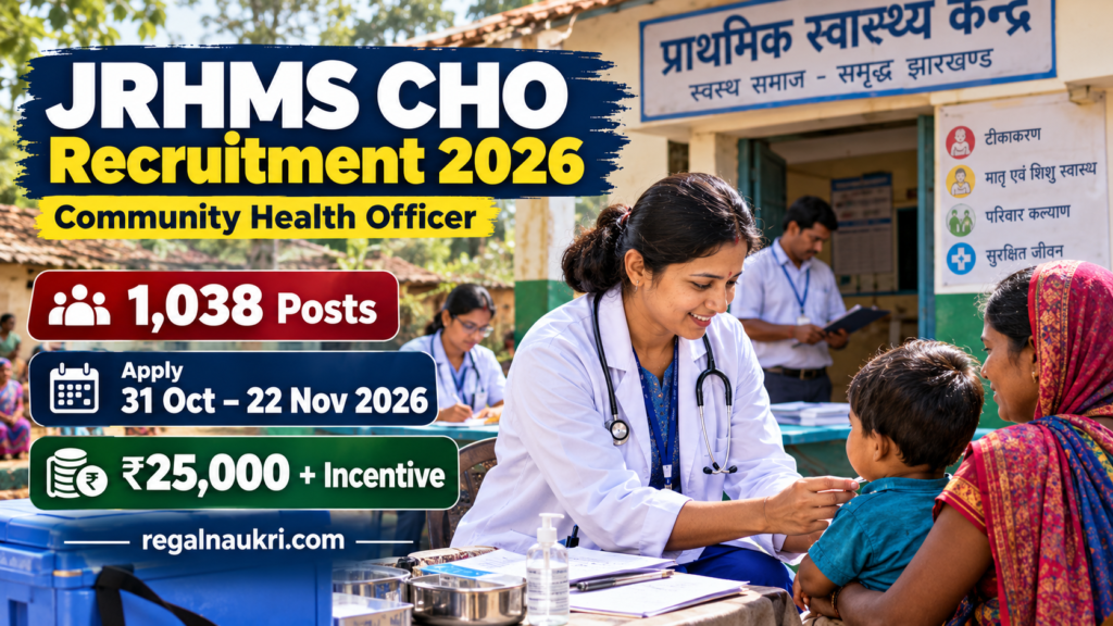 JRHMS Community Health Officer Recruitment 2026 for 1038 posts