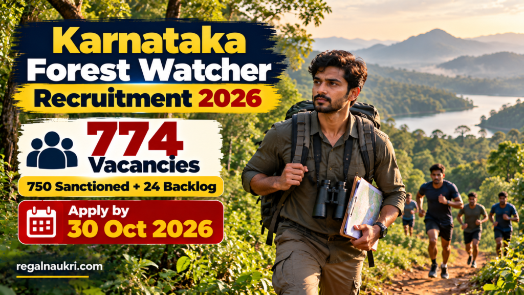 Karnataka Forest Watcher Recruitment 2026 for 774 vacancies with 30 October application deadline