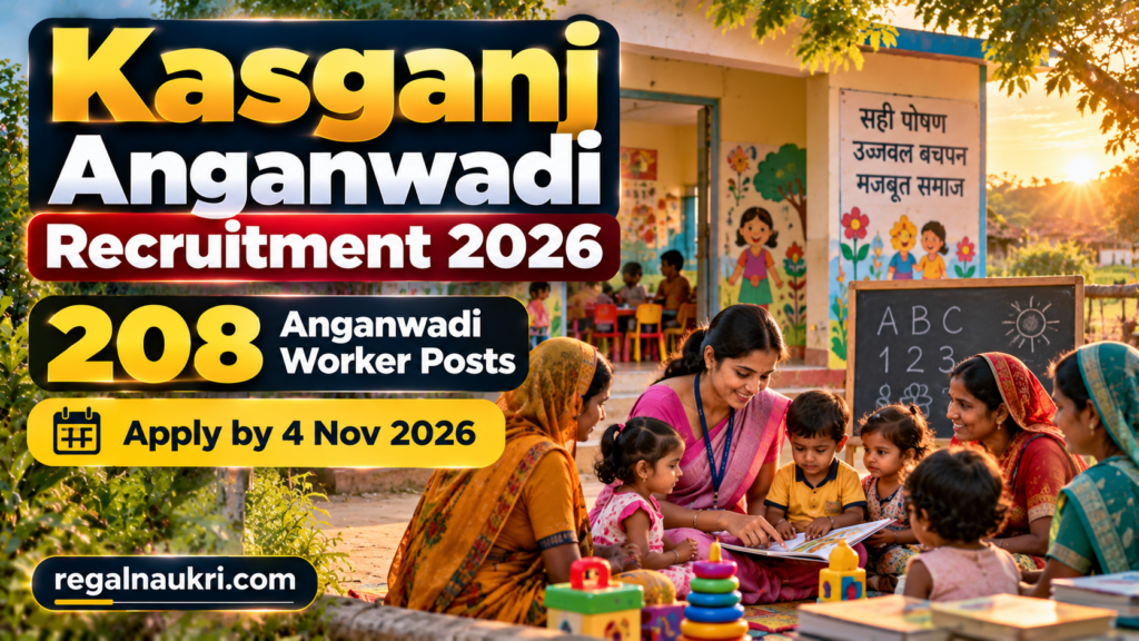 Kasganj Anganwadi Worker Recruitment 2026 for 208 posts
