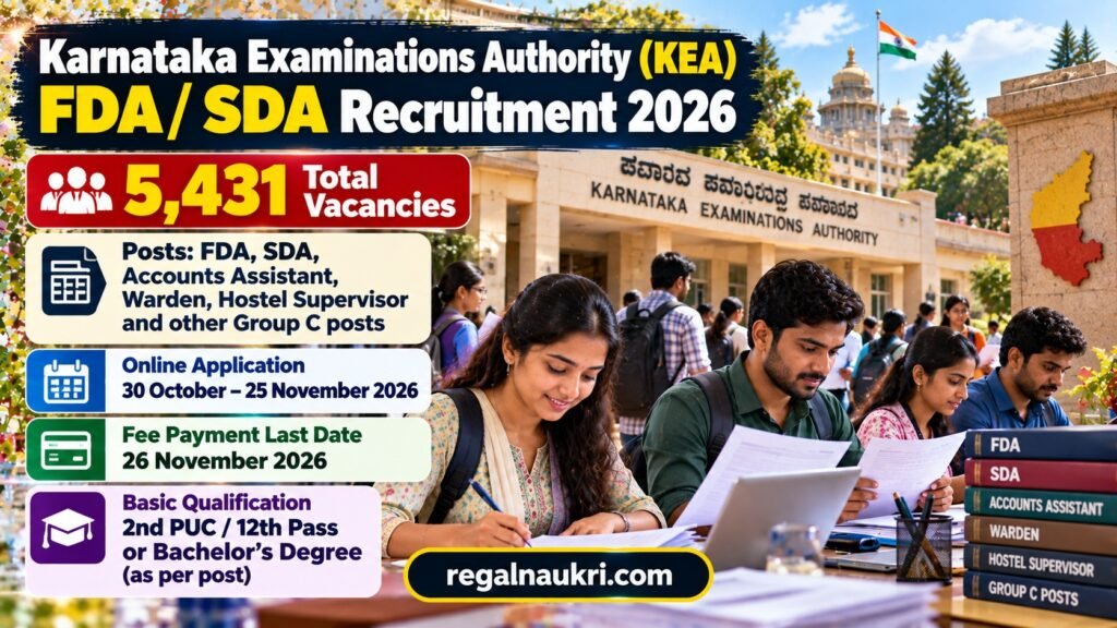 KEA FDA SDA Recruitment 2026 for 5431 Karnataka Group C vacancies