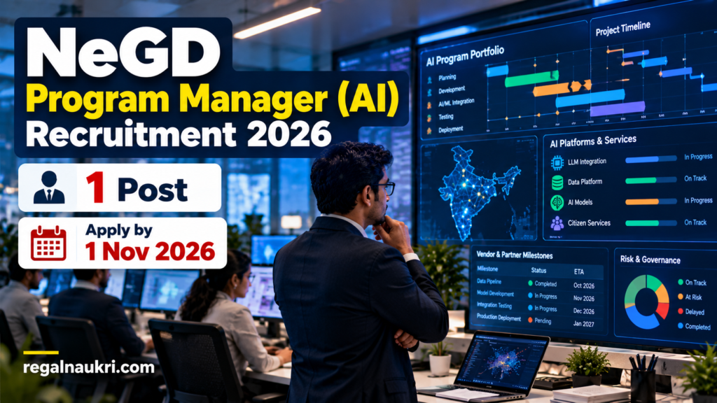NeGD Program Manager AI Recruitment 2026 for 1 post