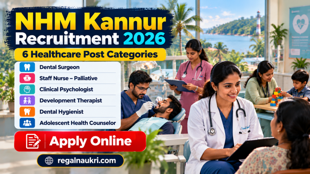 NHM Kannur Recruitment 2026 for six healthcare post categories