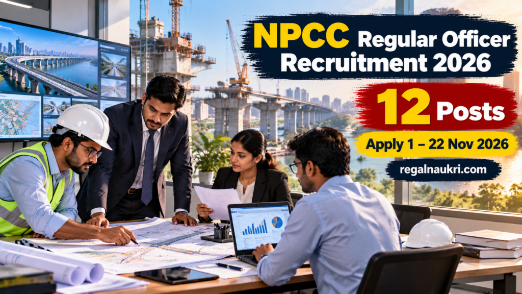 NPCC Regular Officer Recruitment 2026 for 12 posts