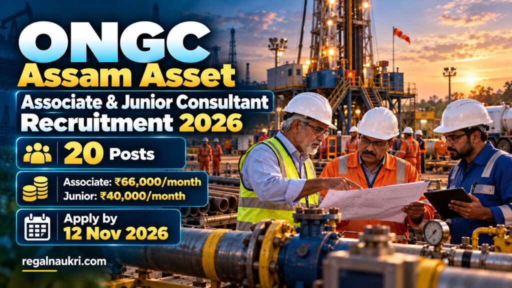 ONGC Assam Asset Consultant Recruitment 2026 for 20 posts