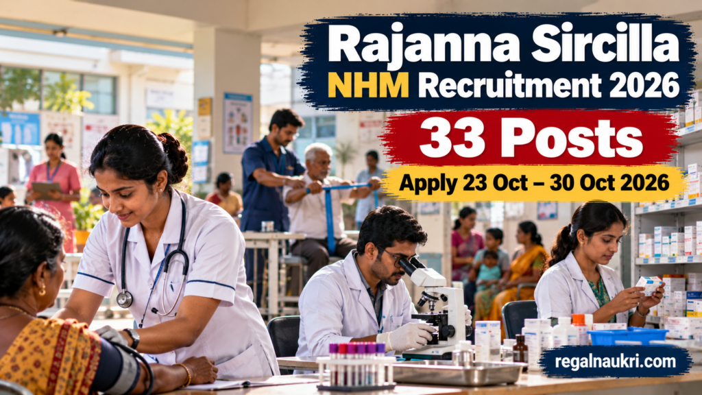 Rajanna Sircilla NHM Recruitment 2026 for 33 health department posts