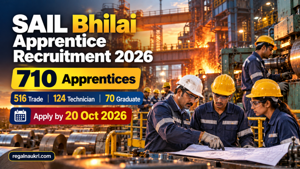 SAIL Bhilai Apprentice Recruitment 2026 for 710 Trade Technician and Graduate Apprentices