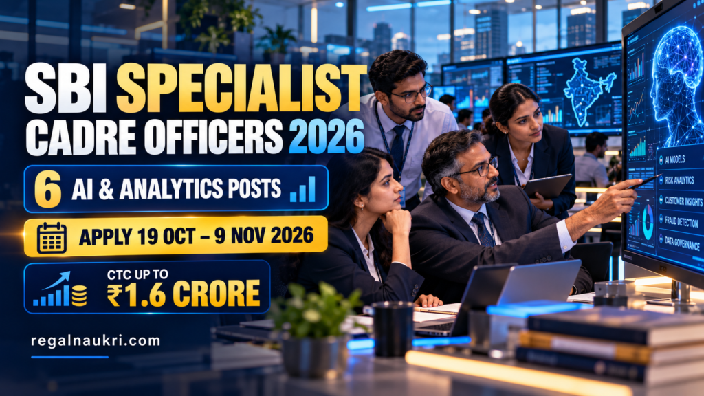 SBI Specialist Cadre Officers Recruitment 2026 for 6 AI and analytics posts