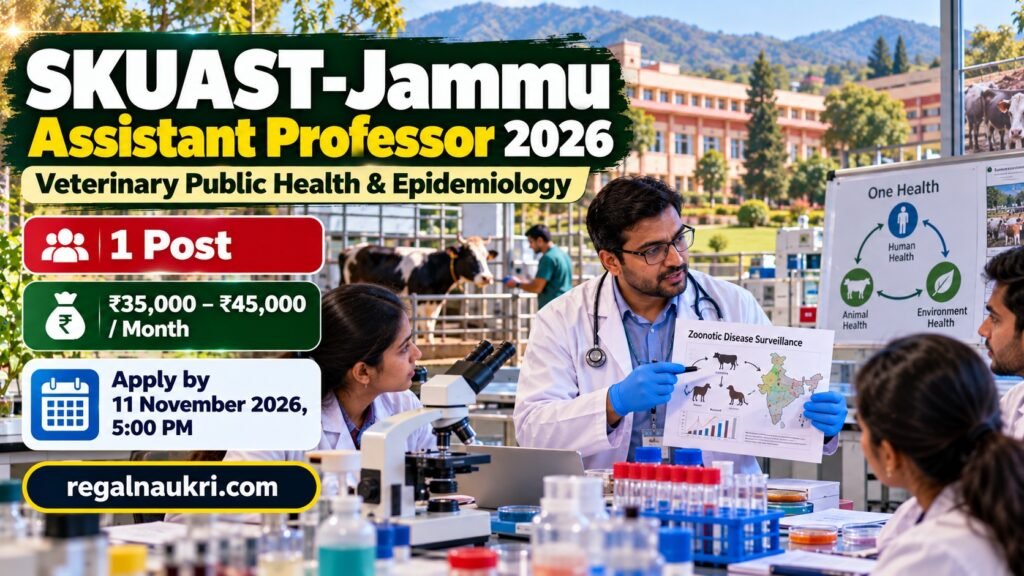 SKUAST Jammu Assistant Professor Recruitment 2026 Veterinary Public Health and Epidemiology