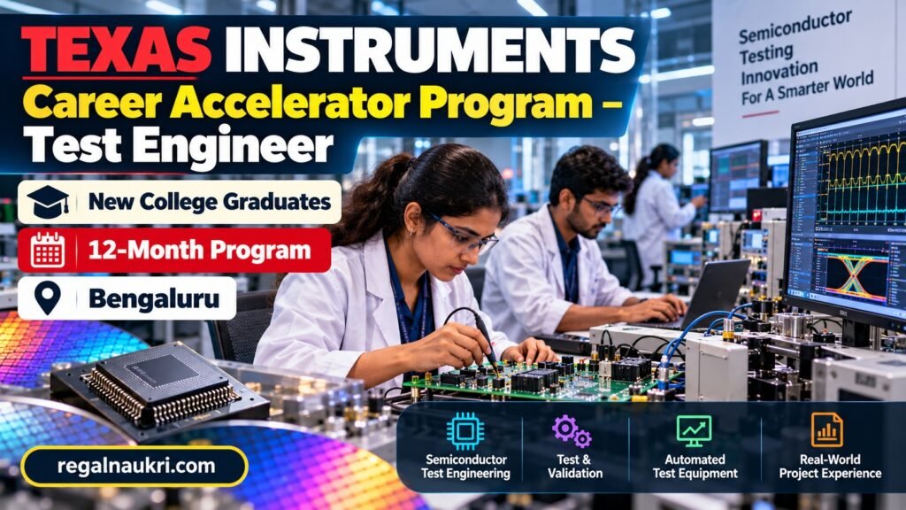 Texas Instruments Career Accelerator Program Test Engineer 2026 for new college graduates Bengaluru