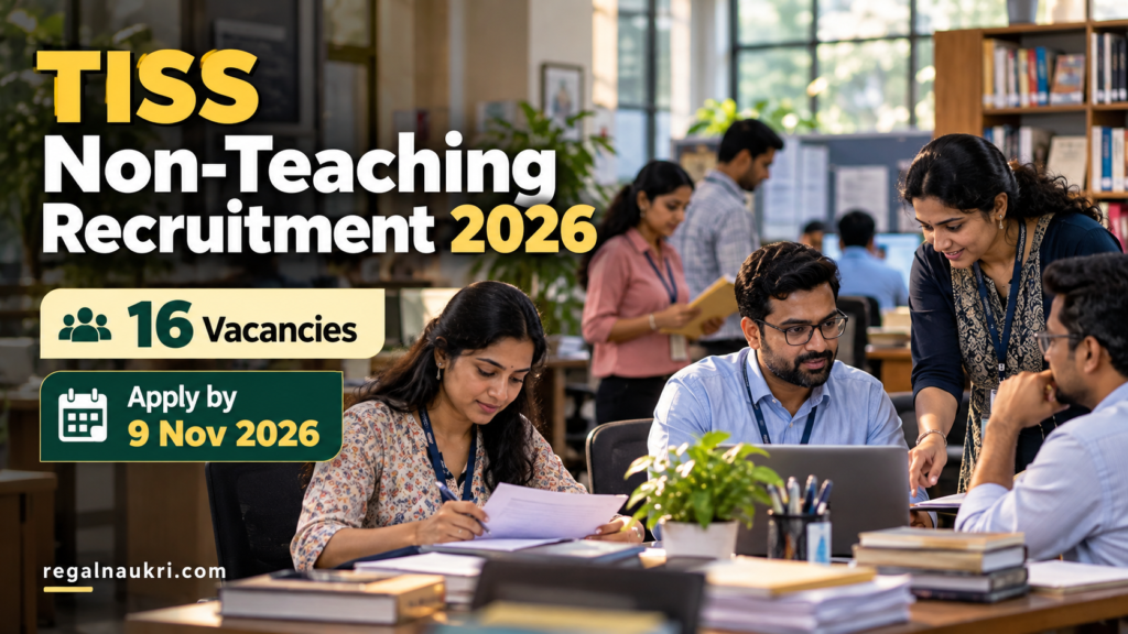 TISS Non Teaching Recruitment 2026 for 16 vacancies including Section Officer and Assistant Registrar