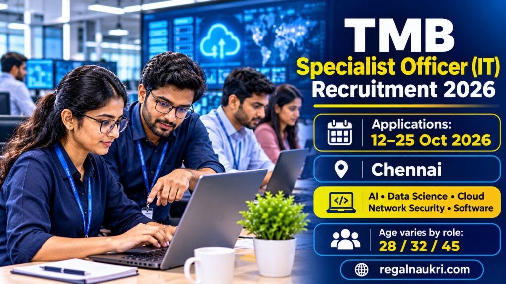 TMB Specialist Officer IT Recruitment 2026 for AI data science cloud software and infrastructure roles