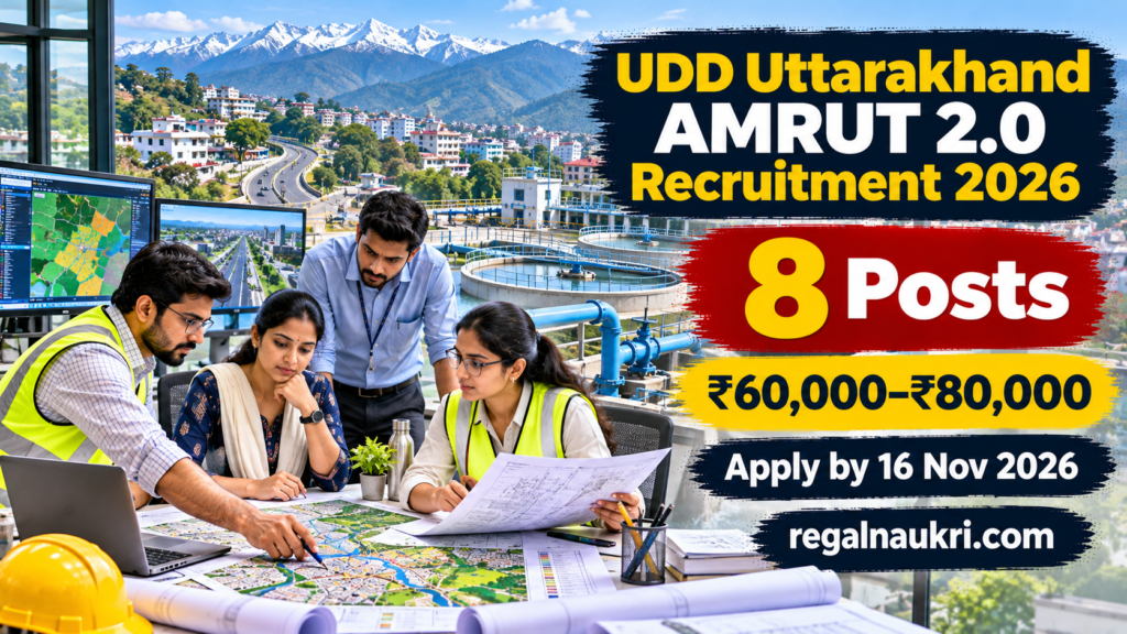 UDD Uttarakhand AMRUT 2.0 Recruitment 2026 for 8 posts