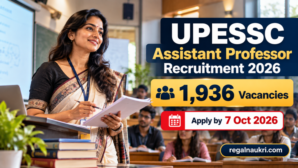 UPESSC Assistant Professor Recruitment 2026 for 1936 vacancies