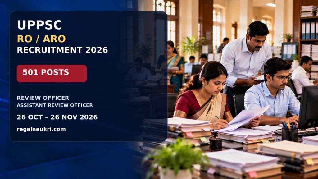 UPPSC RO ARO Recruitment 2026 for 501 Review Officer and Assistant Review Officer posts