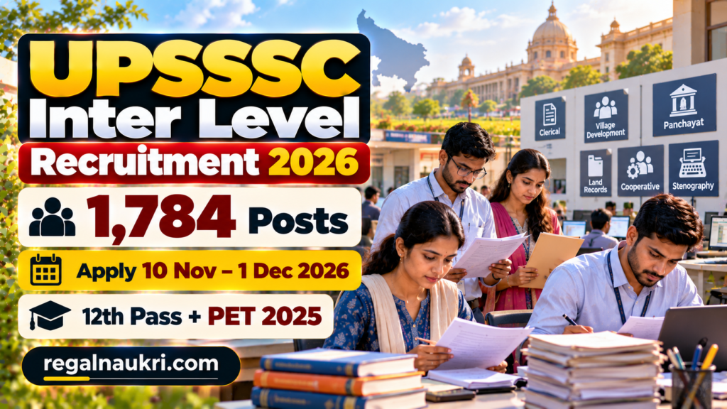 UPSSSC Inter Level Recruitment 2026 for 1784 posts