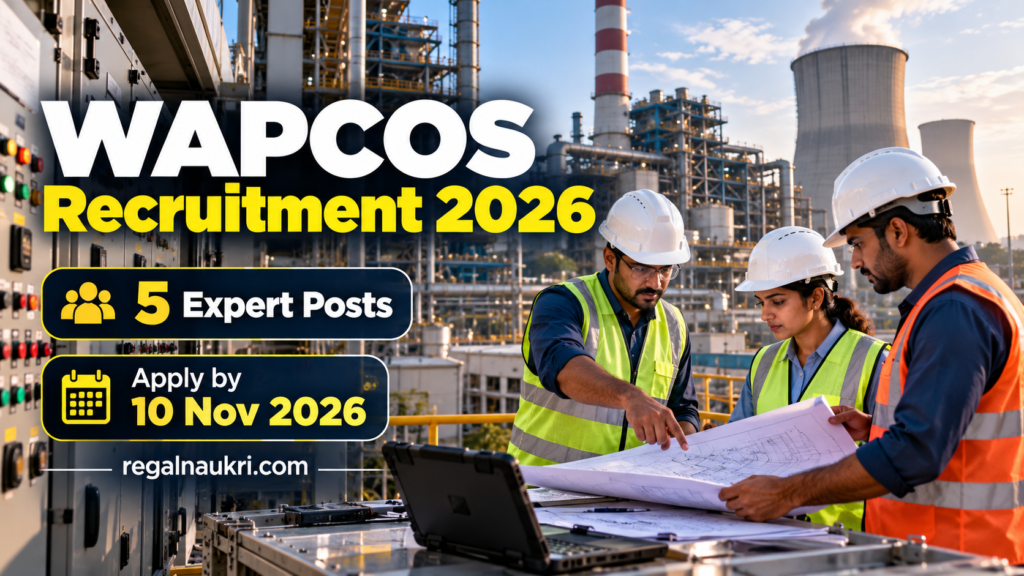 WAPCOS Recruitment 2026 for 5 power sector expert posts