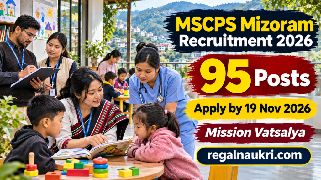 MSCPS Mizoram Recruitment 2026 for 95 Mission Vatsalya posts